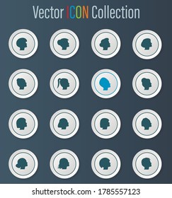 Woman simply icons for web and user interfaces