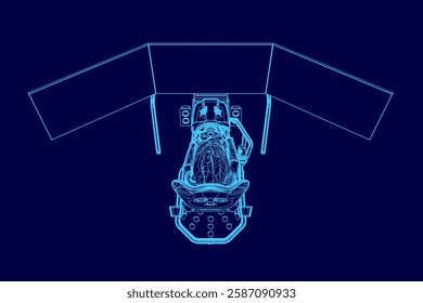 A woman is sitting in a armchair in front of a computer monitor. The monitor is a large screen and the woman is holding a steering wheel. A woman is sitting in a simulator car with a steering wheel.