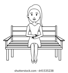 Woman sitting on park chair