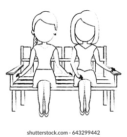Woman sitting on park chair