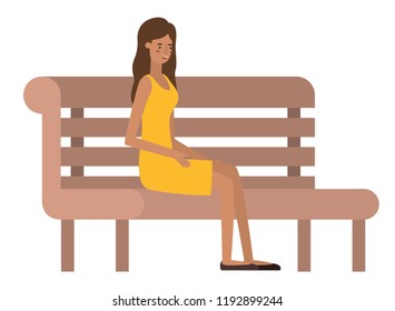 woman sitting in park chair avatar character