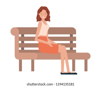woman sitting in park chair avatar character