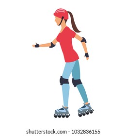 Woman in skates