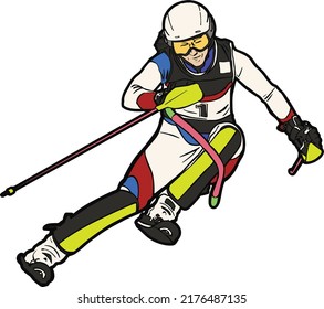 Woman Ski Winter Sport  Slalom 