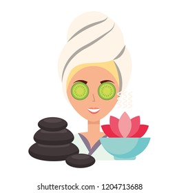 woman skin care spa