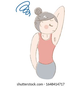 
A woman with skin problems