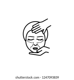 Woman, Skincare, Wrinkle Icon. Element Of Anti Aging Outline Icon For Mobile Concept And Web Apps. Thin Line Woman, Skincare, Wrinkle Icon Can Be Used For Web And Mobile