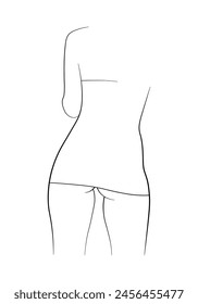 woman skirt butt drawing black and white