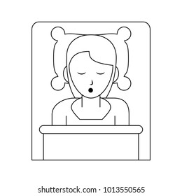Woman sleeping in bed