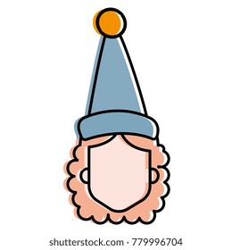 woman with sleeping hat