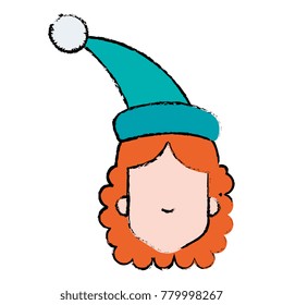 woman with sleeping hat