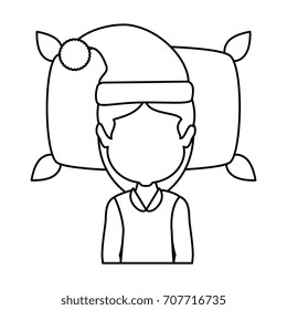 woman sleeping on pillow