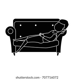 woman sleeping on sofa