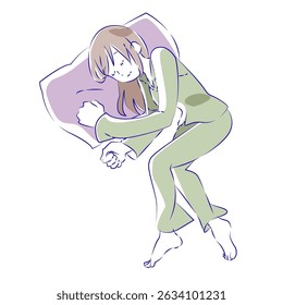Woman Sleeping Peacefully on Pillow