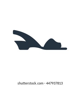 woman slipper, icon on white background