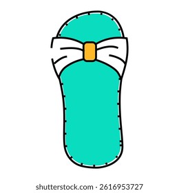 woman slippers line icon vector. woman slippers sign. isolated symbol illustration