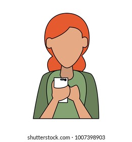 Woman with smartphone