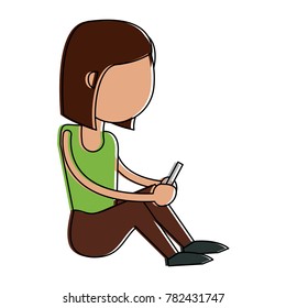 Woman with smartphone