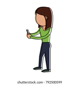 Woman with smartphone