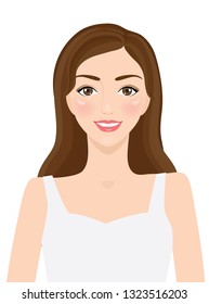 woman smile vector illustration