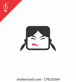 woman smiley character
