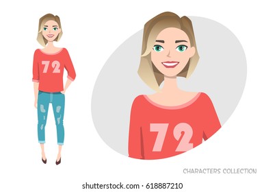woman smiling