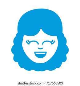 Woman smiling cartoon