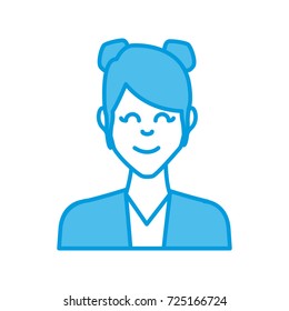 Woman smiling cartoon