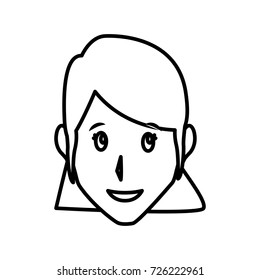 Woman smiling cartoon