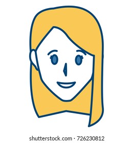 Woman smiling cartoon