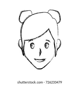 Woman smiling cartoon