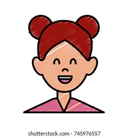 Woman smiling cartoon