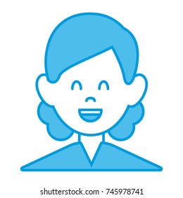 Woman smiling cartoon