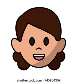 Woman smiling cartoon