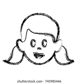 Woman smiling cartoon