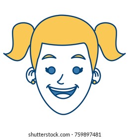 Woman smiling cartoon