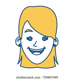Woman smiling cartoon