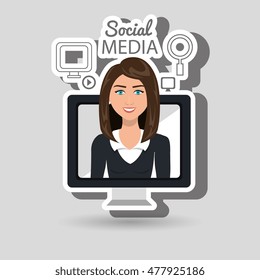 woman social media apps