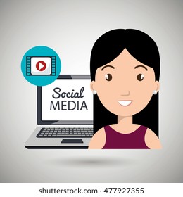 woman social media apps