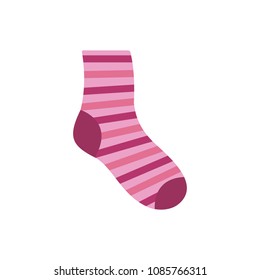 Woman sock icon. Flat illustration of woman sock vector icon for web