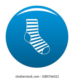 Woman sock icon. Simple illustration of woman sock vector icon for any design blue