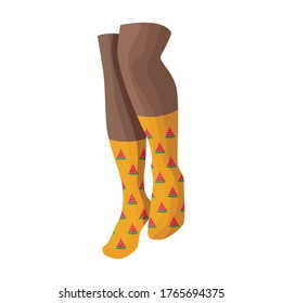 Woman sock vector icon.Cartoon vector icon isolated on white background woman sock.
