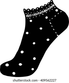 Woman socks with polka dots pattern