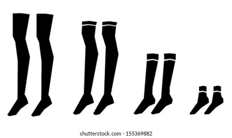 woman socks vector illustration