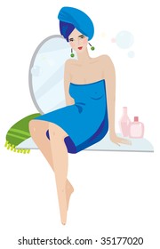 Woman in SPA