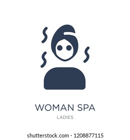 Woman Spa icon. Trendy flat vector Woman Spa icon on white background from Ladies collection, vector illustration can be use for web and mobile, eps10