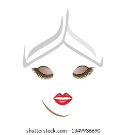 Woman spa salon in modern style on white background. Natural vector illustration. Beauty care concept.