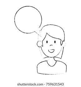 woman with speech bubble