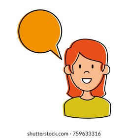 woman with speech bubble