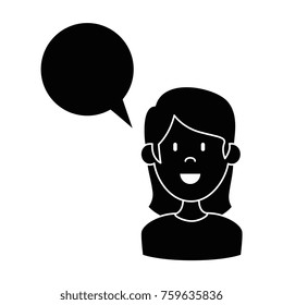 woman with speech bubble